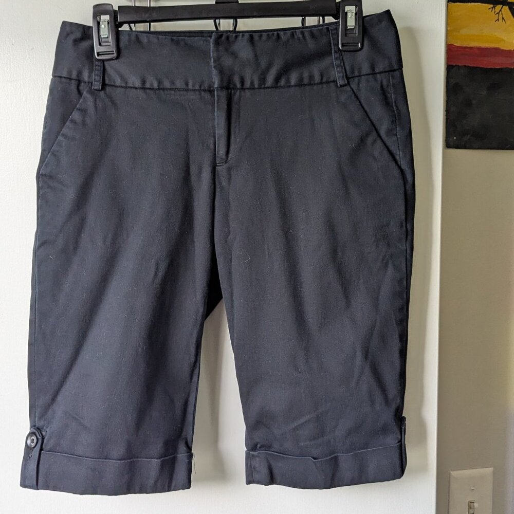 Mixit Stretch Black Bermuda Shorts Size 4